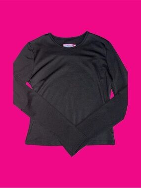 Edikted Black Long Sleeve Crewneck Top